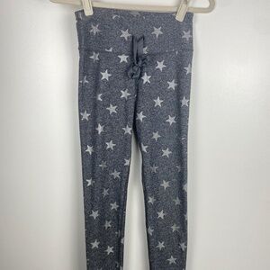 CC California Womens Legging Gray Silver stars M medium high waist